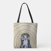 Tote Bag Mandala d'or de faucon (Dos)