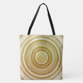 Tote Bag Mandala doré et pailleté (Devant)