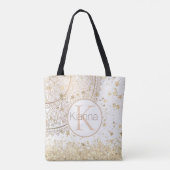 Tote Bag Mandala enchanteur avec Monogramme Gold Stars (Dos)