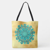 Tote Bag Mandala étoile bleu or (Dos)