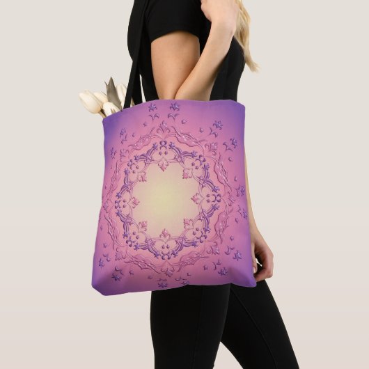 Tote Bag Mandala floral ethnique (De près)