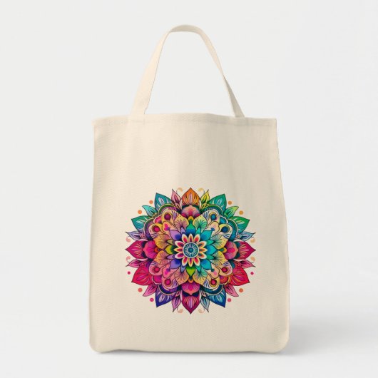 Tote Bag Mandala / Flower Design (Devant)