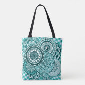 Tote Bag Mandala Fourre-tout de Turquise (Dos)