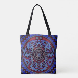 Tote Bag Mandala géométrique inspiré tribal