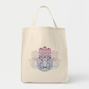 Tote Bag Mandala Henna   Lotus Hand