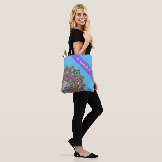 Tote Bag Mandala Inde Style 1 (Sur le modèle)