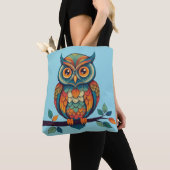 Tote Bag Mandala Owl (De près)