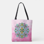 Tote Bag Mandala, papillon lunaire tiré à la main (Dos)