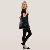Tote Bag Mandala peint aux points arc-en-ciel (Sur le modèle)