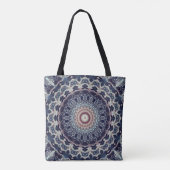 Tote Bag Mandala ronde sans couture motif arabe k (Dos)