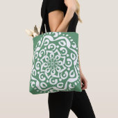Tote Bag Mandala sage (De près)