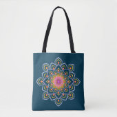 Tote Bag Mandala simple et coloré (Devant)