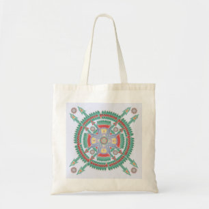 Tote Bag Mandala tribal Fourre-tout de turquoise et de