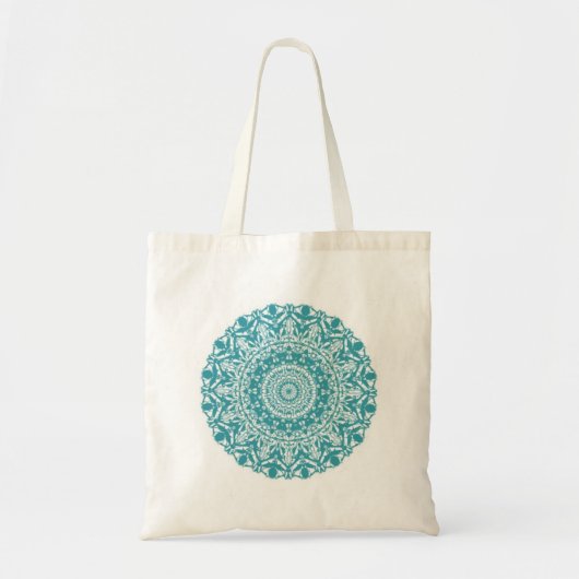 Tote Bag mandala turquoise (Devant)