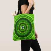Tote Bag Mandala vert géomagnétique (De près)