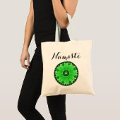 Tote Bag Mandala vert Namaste moderne (Devant (produit))