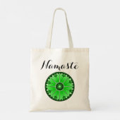 Tote Bag Mandala vert Namaste moderne (Dos)
