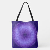 Tote Bag Mandala violet de gradient (Dos)