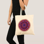 Tote Bag Mandala violet et rose (Devant (produit))