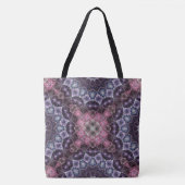 Tote Bag Mandala Web Motif Rose et Violet Vibrant (Devant)