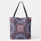 Tote Bag Mandala Web Motif Rose et Violet Vibrant (Dos)