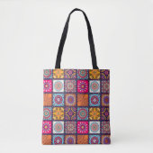 Tote Bag Mandalas de style marocain coloré (Devant)