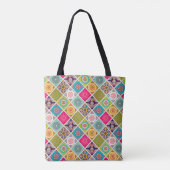 Tote Bag Mandalas de style marocain coloré (Dos)