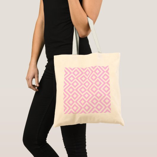 Tote Bag Mander rose et blanc (Devant (produit))