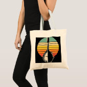 Tote Bag Mandolin Lover Trees Reflection 80s Sunset B rétro (Devant (produit))