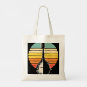 Tote Bag Mandolin Lover Trees Reflection 80s Sunset B rétro (Dos)