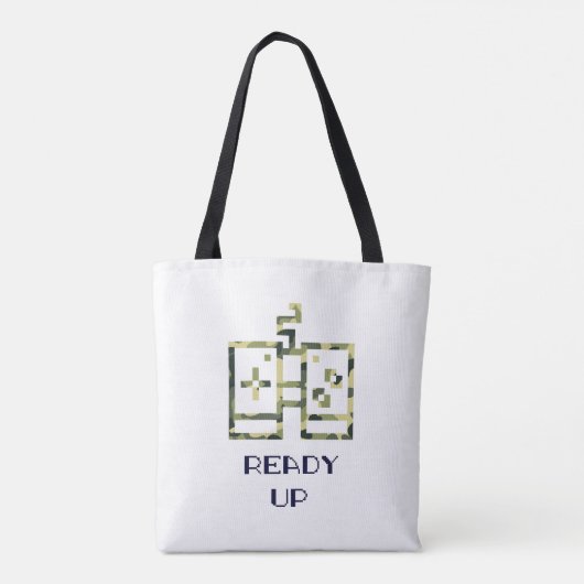Tote Bag Manette de jeu vidéo camouflage prête pour le joue (Dos)