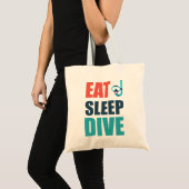 Tote Bag Mange, Dors, Plongée (Devant (produit))