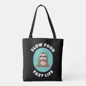Tote Bag Mange mignonne Kawaii Sloth (Dos)