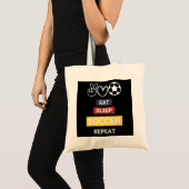 Tote Bag Manger, Dormir, Football, Répéter (Devant (produit))