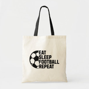 Tote Bag Manger Dormir Football Répéter – Sports Minimals