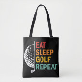 Tote Bag Manger Dormir Golf Répéter (Devant)