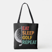 Tote Bag Manger Dormir Golf Répéter (Dos)