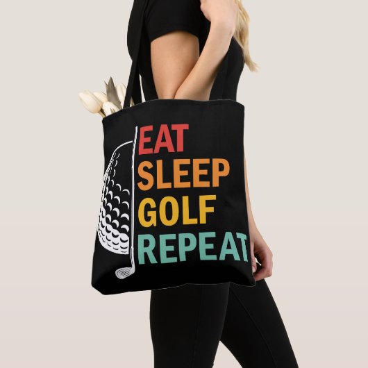 Tote Bag Manger Dormir Golf Répéter (De près)