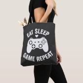 Tote Bag Manger Dormir Jouer Répéter - Conception de citati (De près)