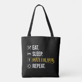 Tote Bag Manger. Dormir. Pina Coladas. Répéter. (Dos)