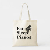 Tote Bag Manger Piano Sommeil Répéter Grand Piano Pianiste  (Dos)