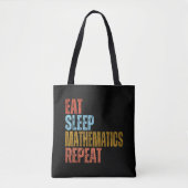 TOTE BAG MANGER SOMMEIL MATHÉMATIQUES RÉPÉTER (Devant)
