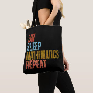 TOTE BAG MANGER SOMMEIL MATHÉMATIQUES RÉPÉTER