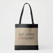 Tote Bag Mangez, buvez et réparez une citation amusante (Devant)