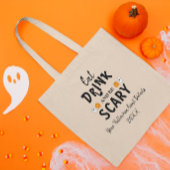 Tote Bag Mangez, buvez et soyez effrayant Halloween
