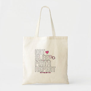 Tote Bag Mangez des mathématiques du sommeil Répéter les ma