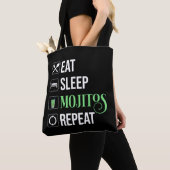 Tote Bag Mangez des mojitos du sommeil Répéter (De près)