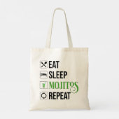 Tote Bag Mangez des mojitos du sommeil Répéter (Dos)