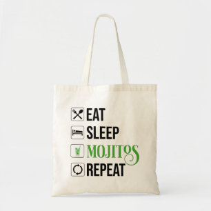 Tote Bag Mangez des mojitos du sommeil Répéter