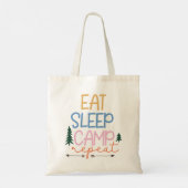 Tote Bag Mangez le camp de sommeil Répéter drôle (Dos)